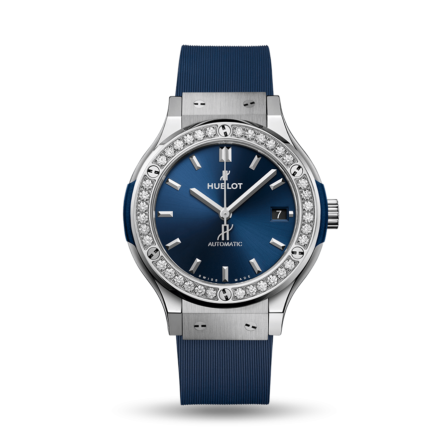 HUBLOT Classic Fusion Titanium Blue Diamonds
