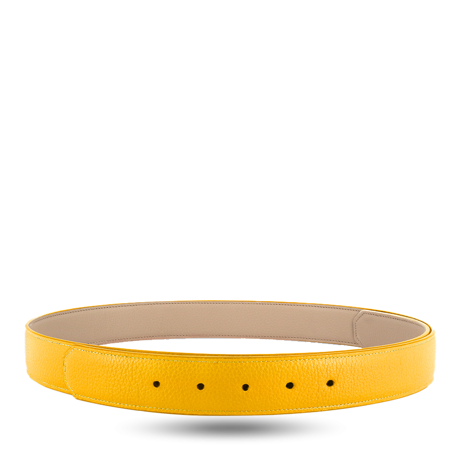 Customisable Leather Belt 95cm - Beige