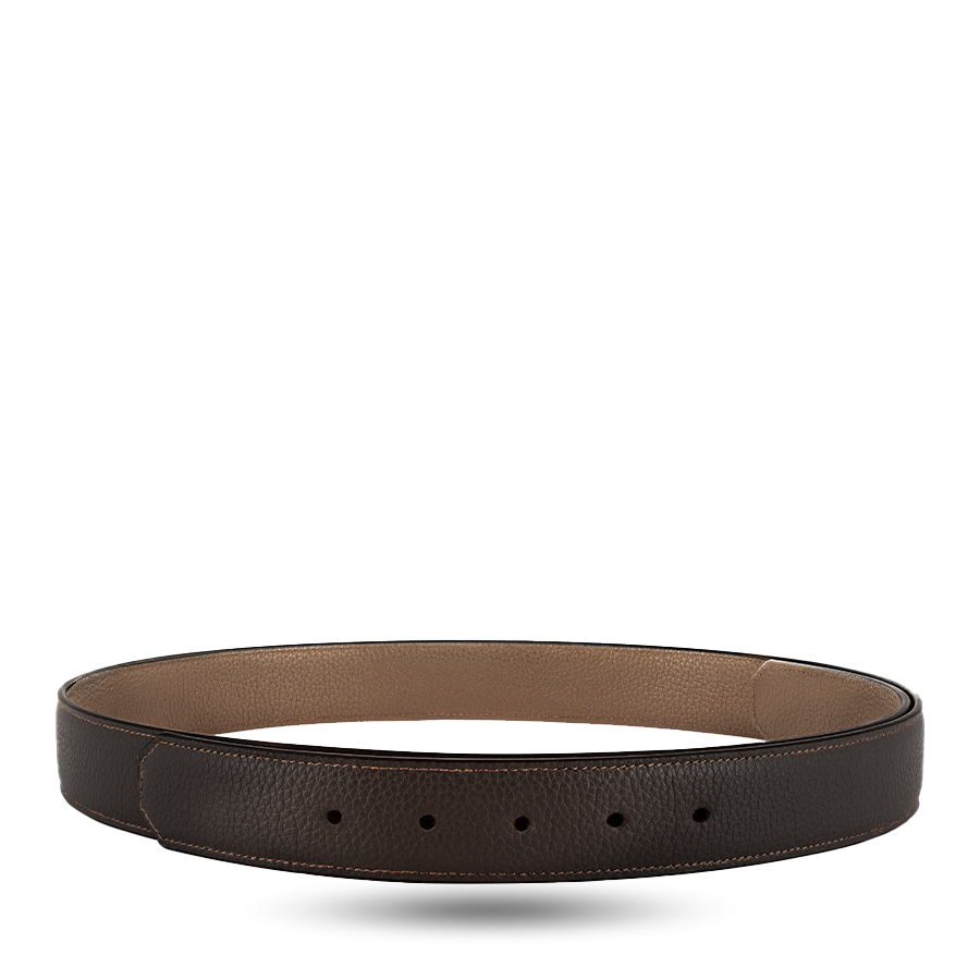 Customisable Leather Belt 105cm - Chocolate Brown