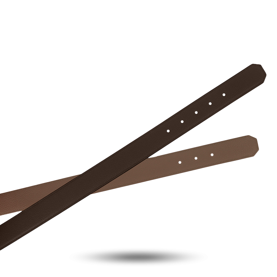 Customisable Leather Belt 105cm - Chocolate Brown