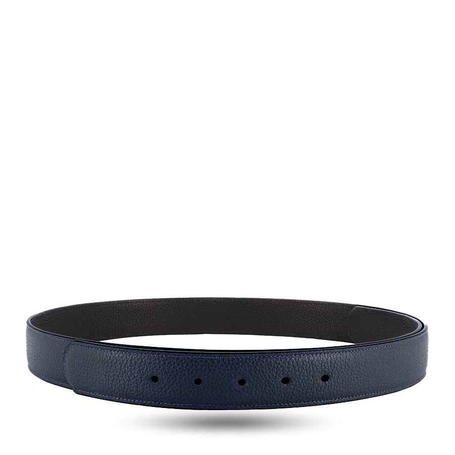 Customisable Leather Belt 95cm - Navy Blue