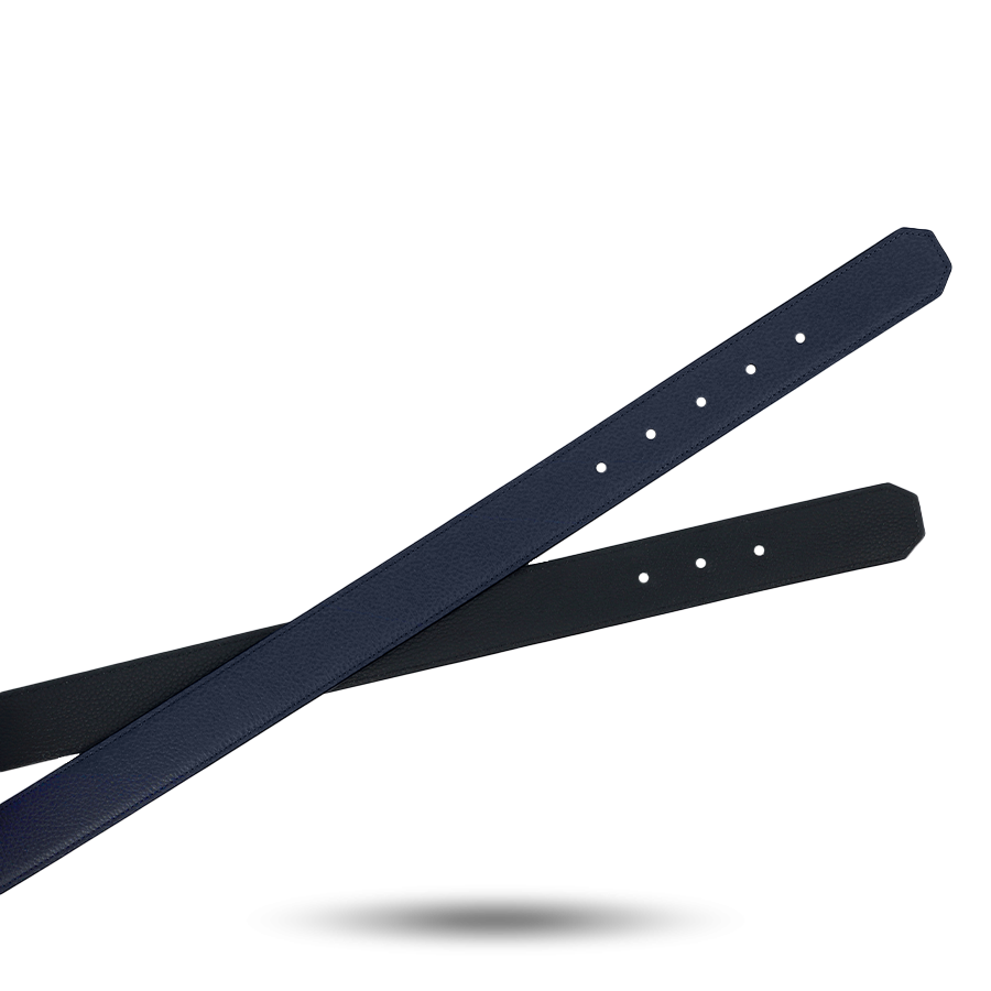 Customisable Leather Belt 105cm - Navy Blue