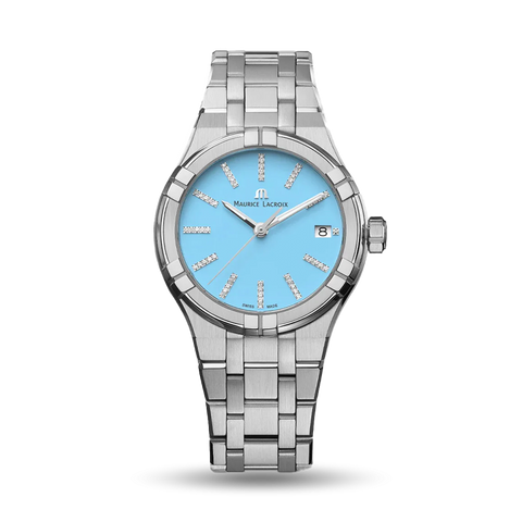 Aikon Quartz Date 35mm Special Edition "Summer Vibes", Turquoise