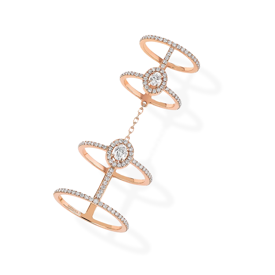 Glam azone Double Paved Ring