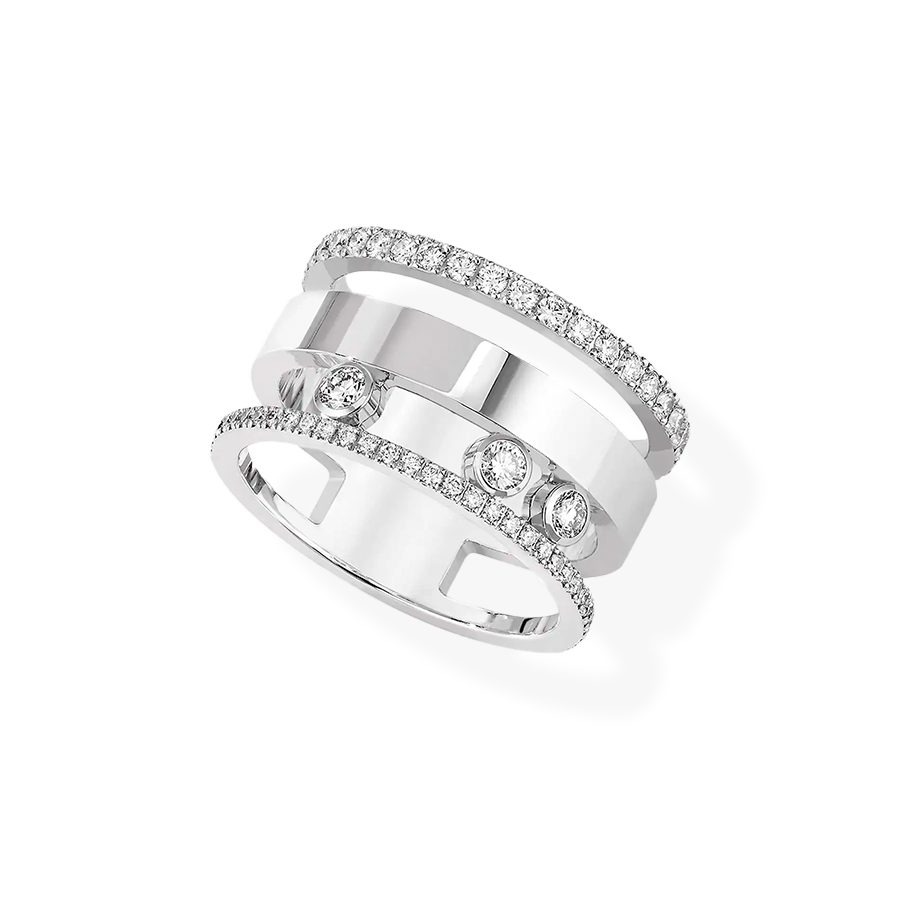 Move Romane Ring with Diamond Pave