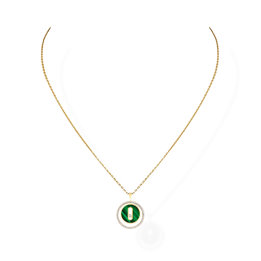 Lucky Move Necklace SM Paved Malachite