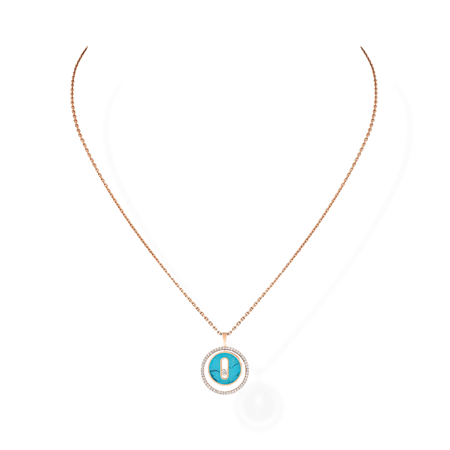 Lucky Move Necklace SM Paved Turquoise