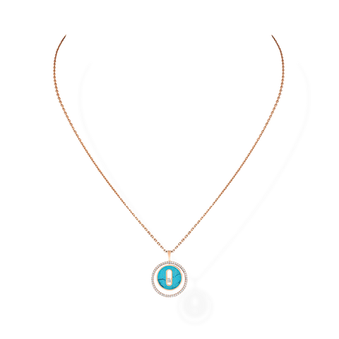 Lucky Move Necklace SM Paved Turquoise
