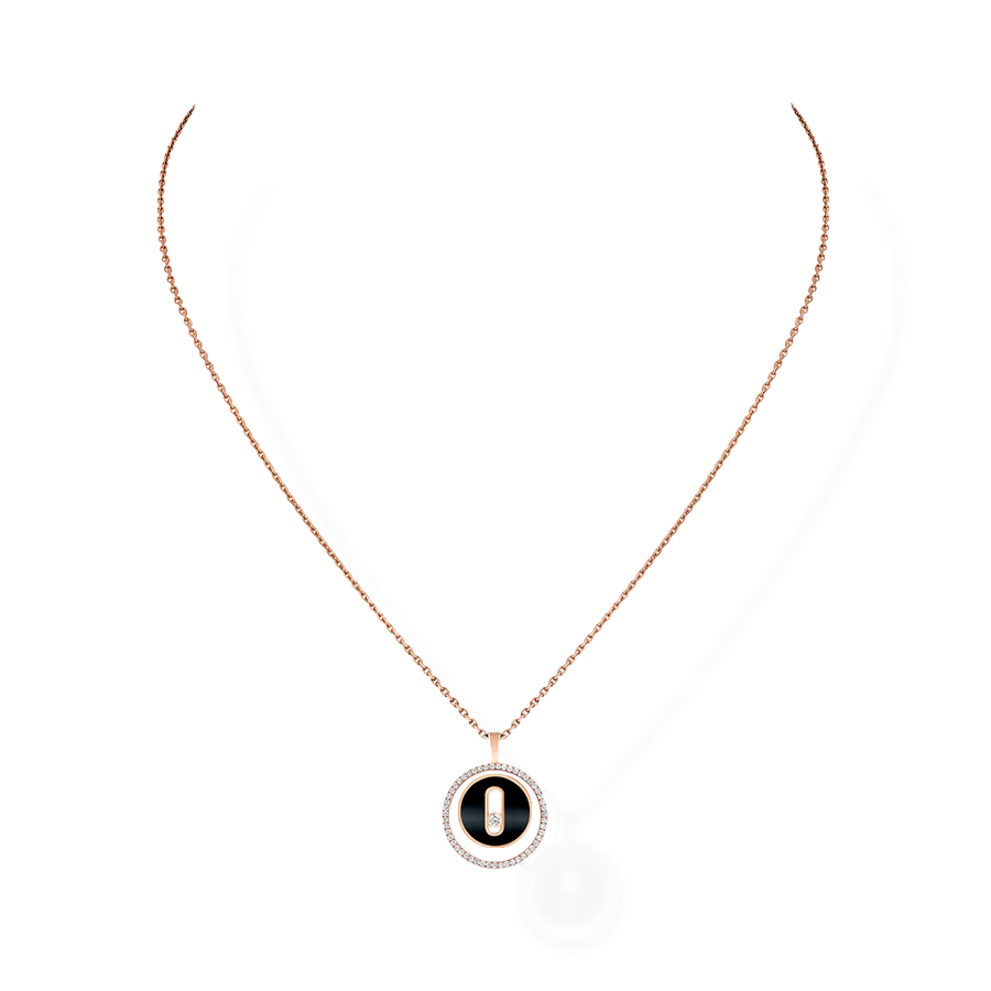 Lucky Move SM Onyx Diamond Necklace