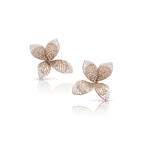 Giardini Segreti Earrings Pink Gold Medium Flower