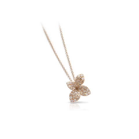 Petit Garden Necklace Pink Gold Small Flower