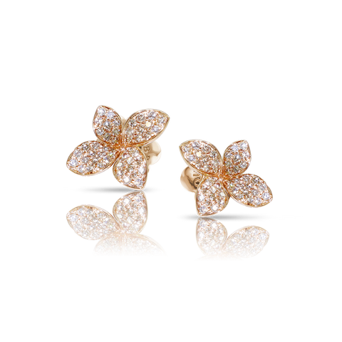 Petit Garden Earrings Pink Gold Small Flower