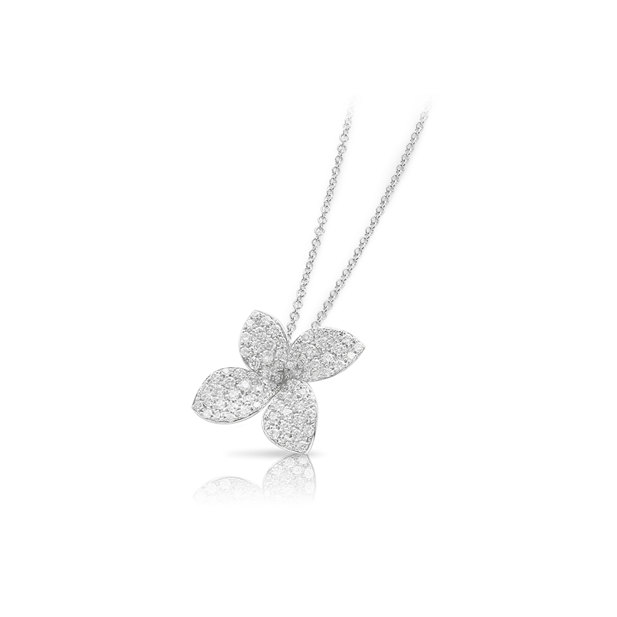 Petit Garden Necklace White Gold Medium Flower