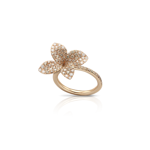 Petit Garden Ring Pink Gold Medium Flower