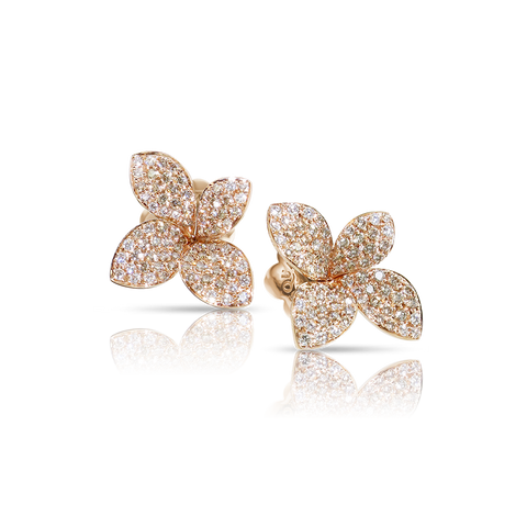 Petit Garden Earrings Pink Gold Medium Flower