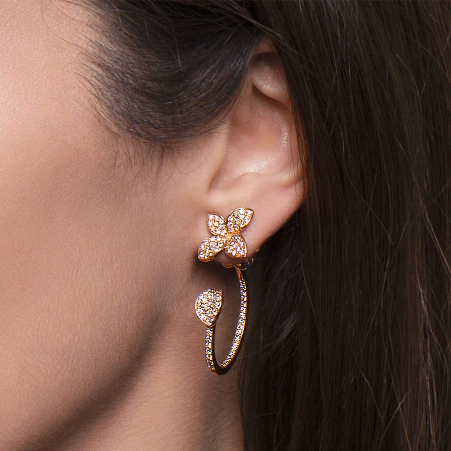 Petit Garden Earrings Pink Gold