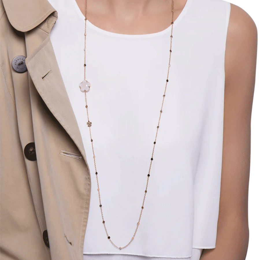 Bon Ton Necklace Pink Gold