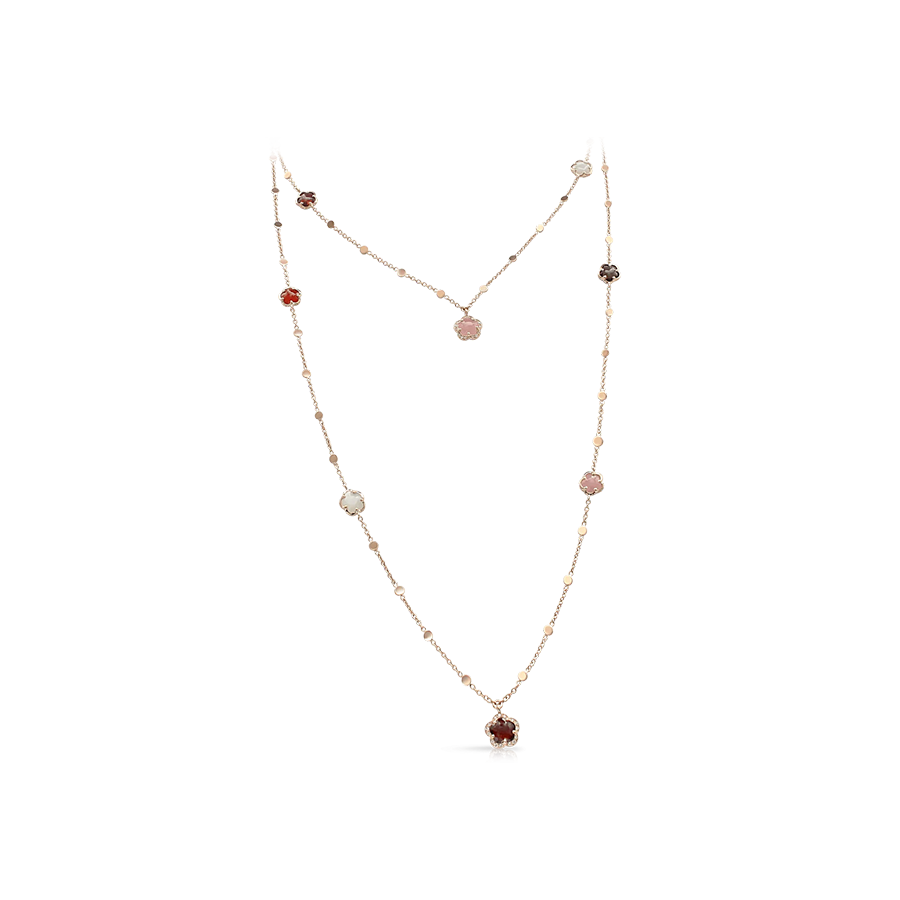 Figlia Dei Fiori Necklace Pink Gold