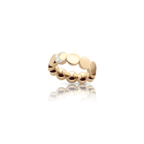 Luce Half Moon Ring Pink Gold