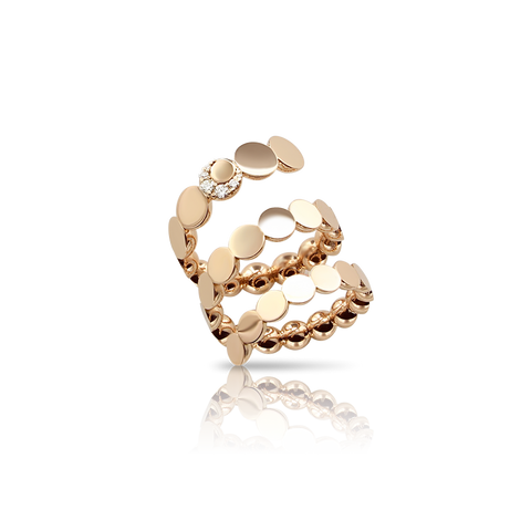 Luce Three Twist Ring Pink Gold