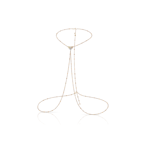 Ama Necklace Pink and White and Yellow Gold