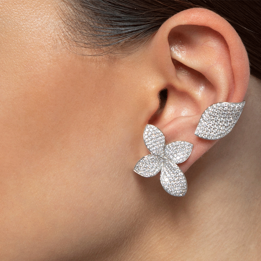 Aleluia Ear Cuff White Gold Single