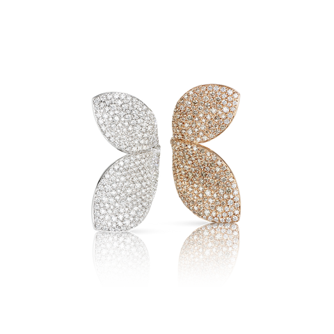 Giardini Segreti Earrings Pink and White Gold