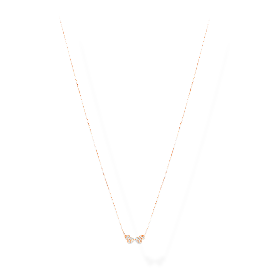 Wulu Necklace in Pink Gold with Diamonds