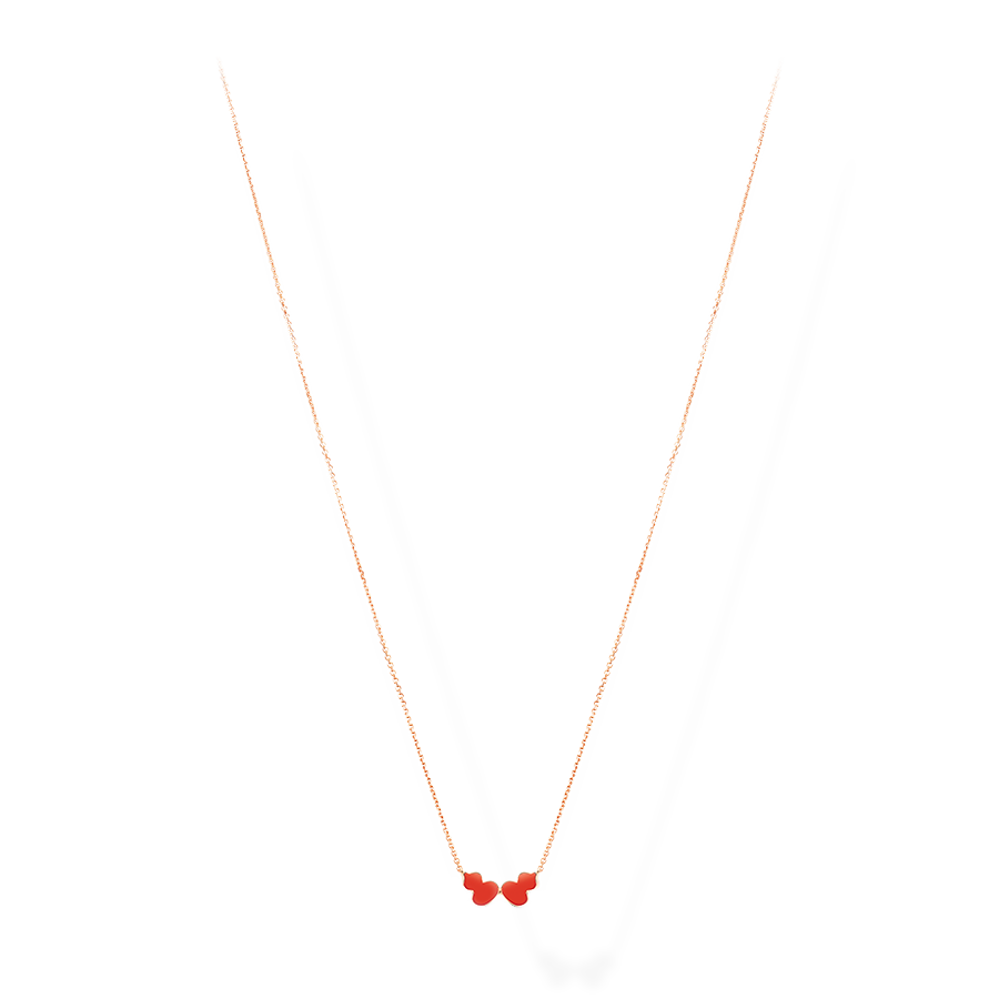 Wulu Necklace in Pink Gold with Hyceram