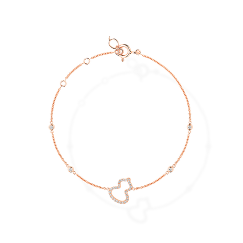 Wulu Bracelet Petite in Pink Gold with Diamonds