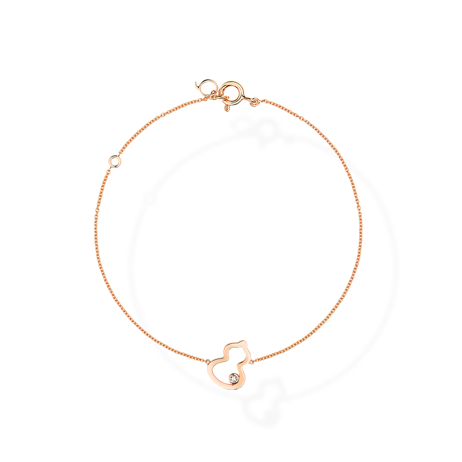 Wulu Bracelet Petite in Pink Gold with Diamond