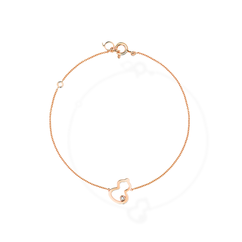 Wulu Bracelet Petite in Pink Gold with Diamond