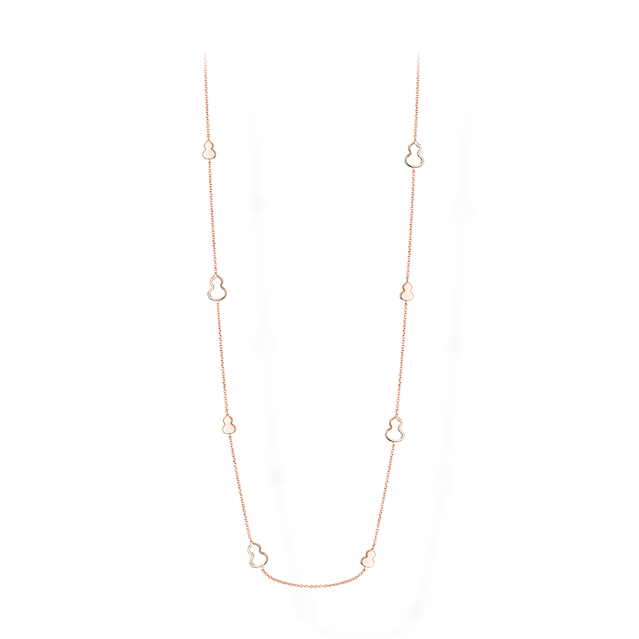 Wulu Necklace Sautoir in Pink Gold