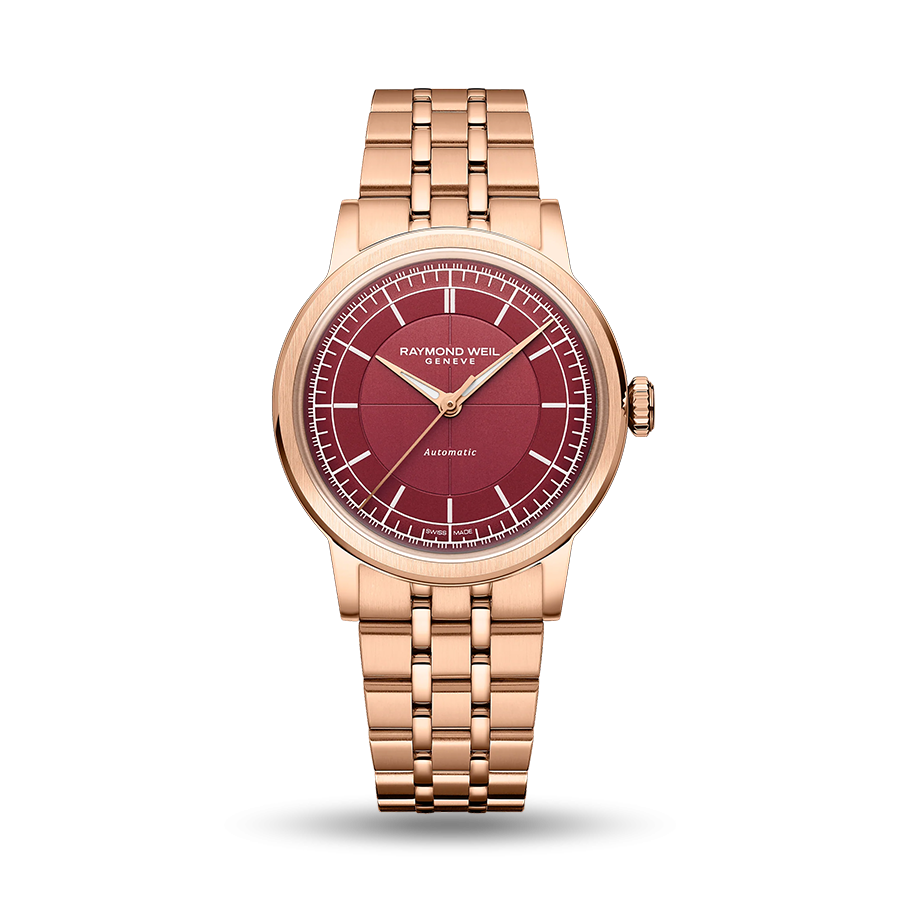 RAYMOND WEIL Millesime Central Seconds 35mm, Red Dial