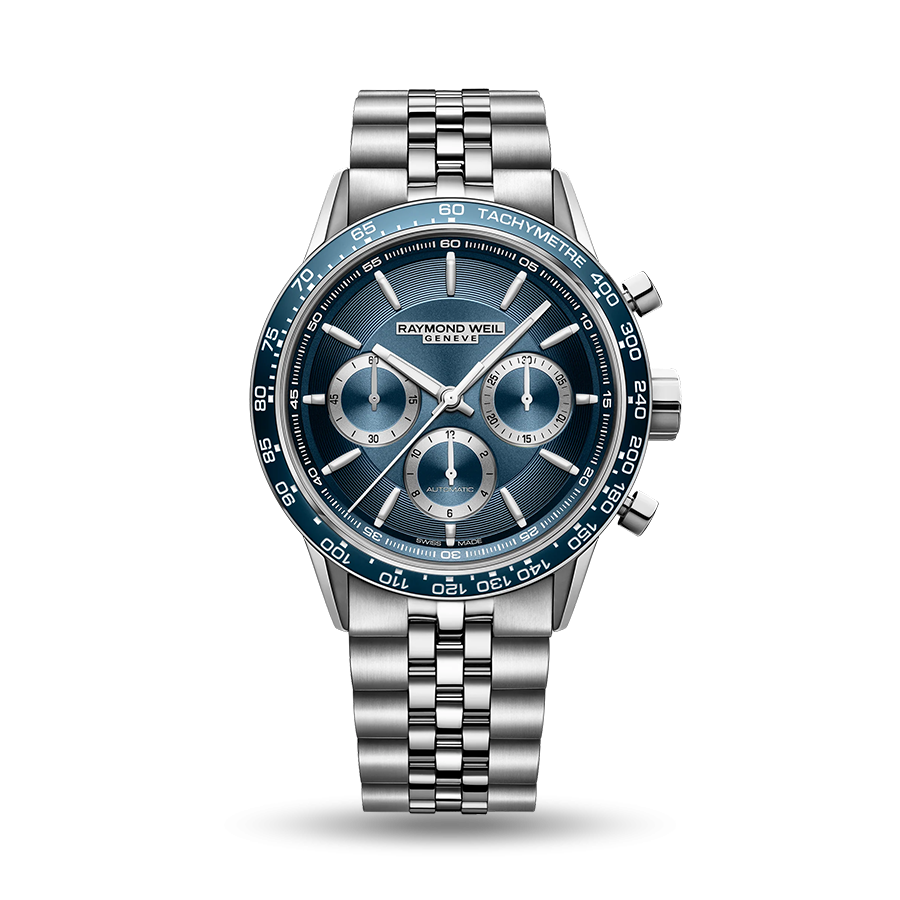 Freelancer Tri-Compax Chronograph, Blue Dial