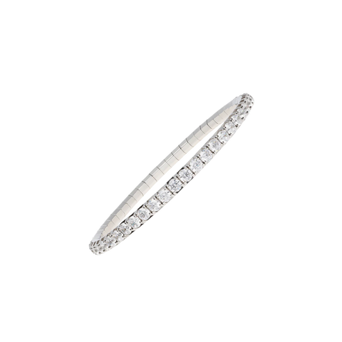Extensible Tennis Bracelet White Gold White Diamond 5th Size