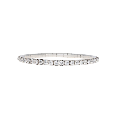 Extensible Tennis Bracelet White Gold White Diamond 6th Size