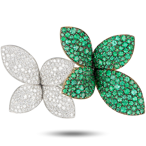Giardini Segreti Green Soul Double Flower Ring