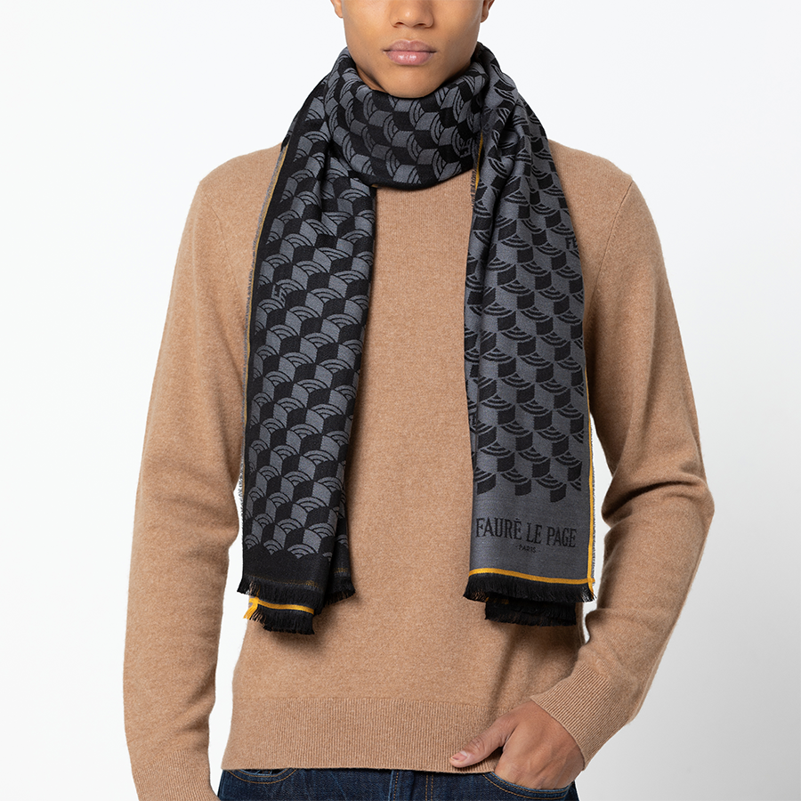 Scale Stole - Steel Grey