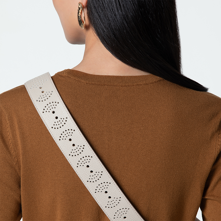Scale Perforated Strap - Beige