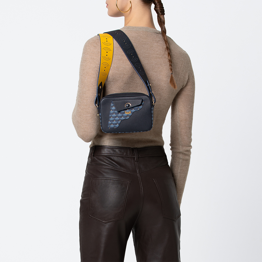 Scale Perforated Strap - Navy Blue