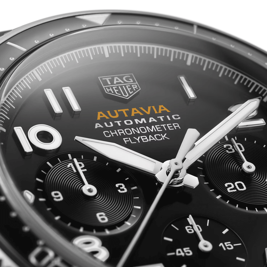 Autavia Flyback Chronograph 42 Black