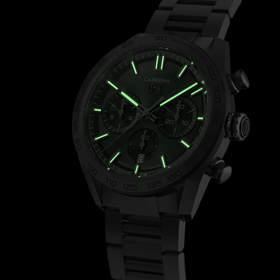 Green face tag heuer watch on sale