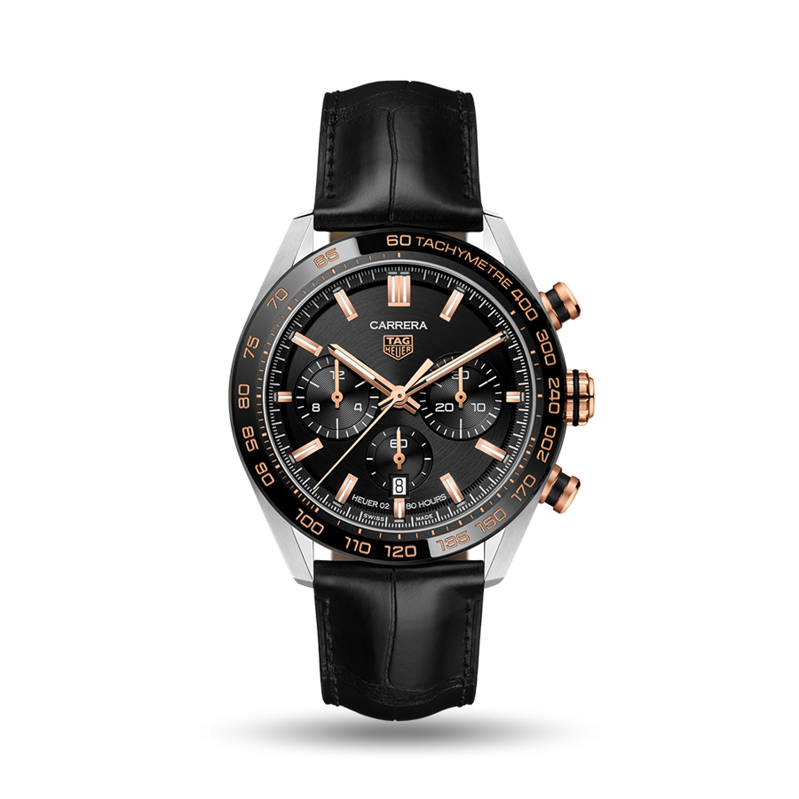 Carrera Chronograph 44 Steel Gold and Ceramic - Main Image