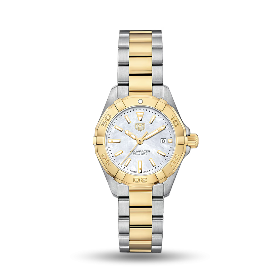 Tag heuer aquaracer top steel and gold