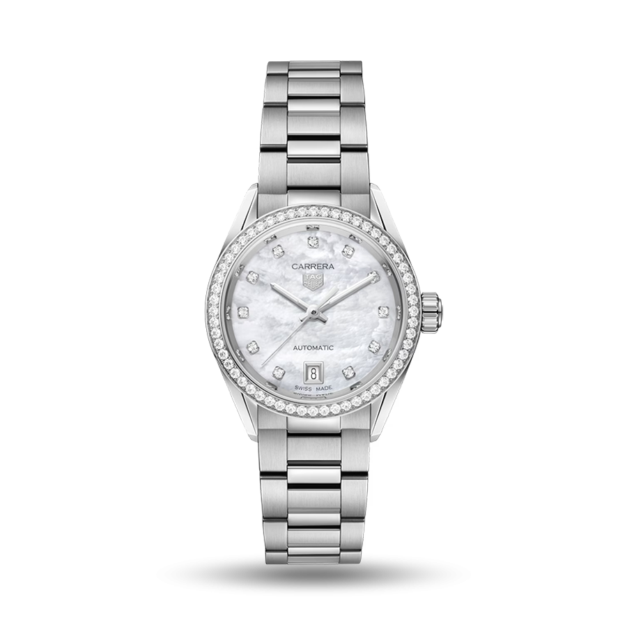 Mother of pearl tag heuer watch sale