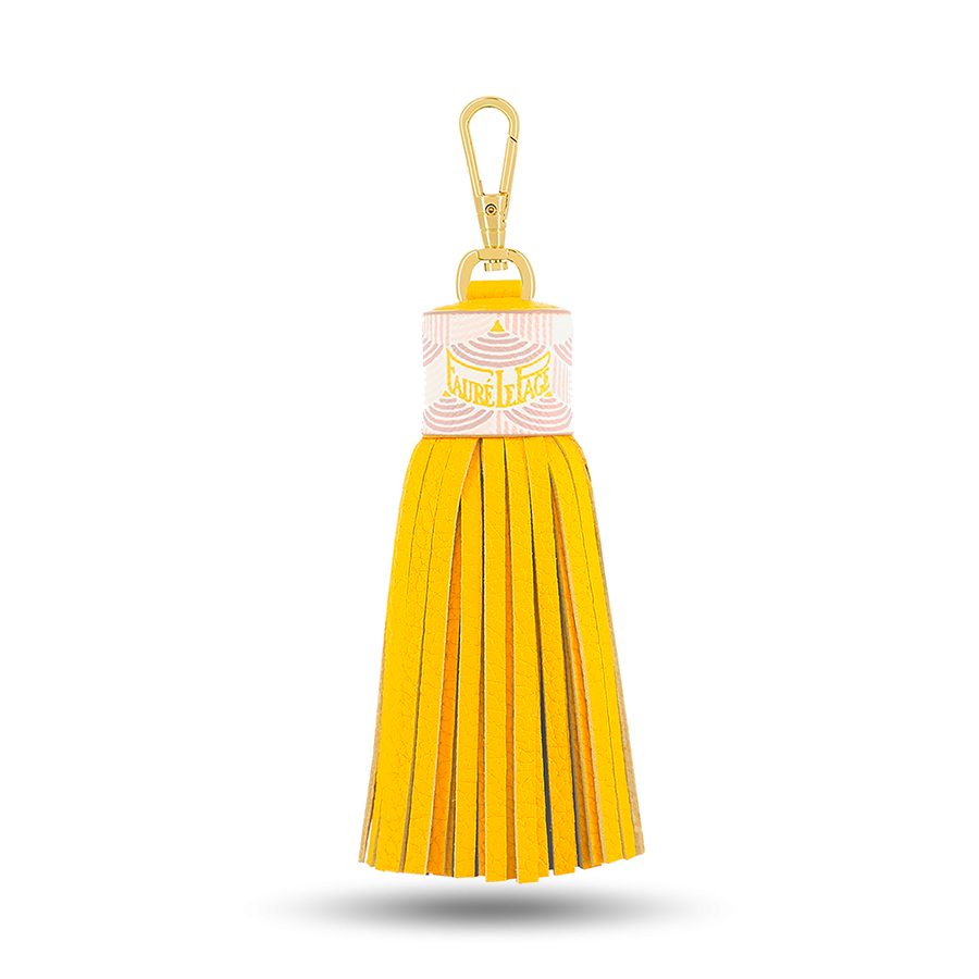 Tassel Key Holder - Yellow / Saint-Honoré Beige