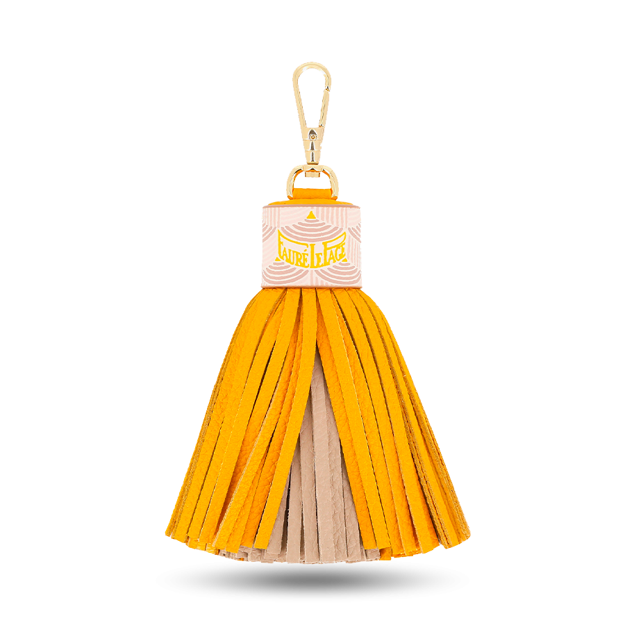 Tassel Key Holder - Yellow / Saint-Honoré Beige