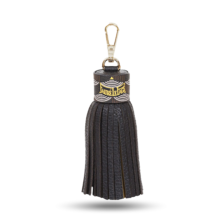 Tassel Key Holder - Dark Brown / Yellow