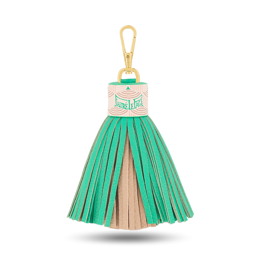 Tassel Key Holder - FLPop Cyan Green / Beige (Limited Edition)
